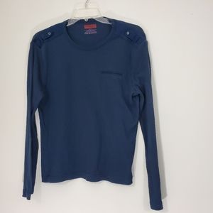 Alfini Navy Long Sleeve Thermal shirt, Size Large